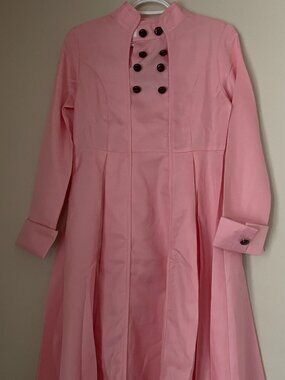 Pink Structured Trench Coat Style Dress/Coat